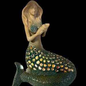 Mermaid Night Light / Stoneware Ceramic